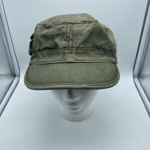 Green Military Style Cap Hat Flex-Fit Stretch OSFM American Rag